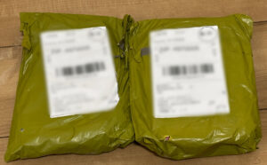 アリエクで購入した時に実際に届いた梱包写真