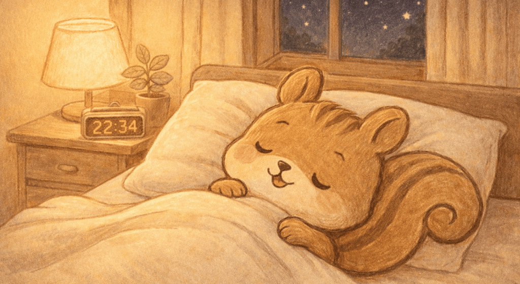 一戸建てに引っ越して騒音から解放され熟睡できるようになった寝室